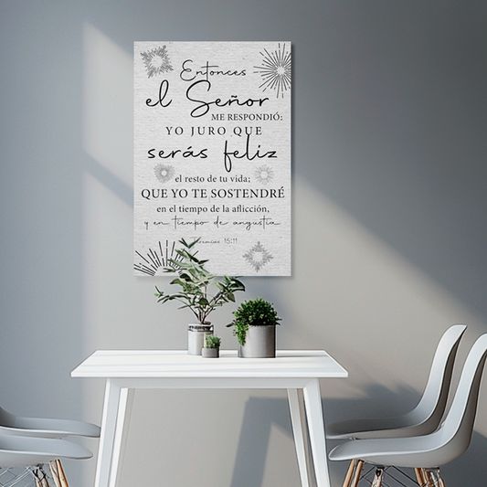 "JEREMIAH 15:11" decorative painting