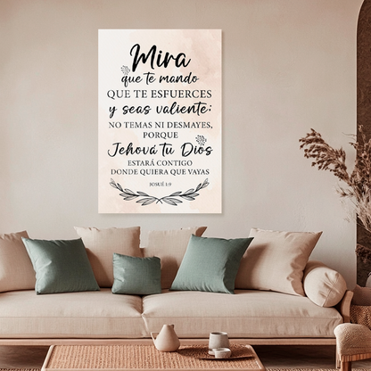 "JOSHUA 1:9" decorative painting