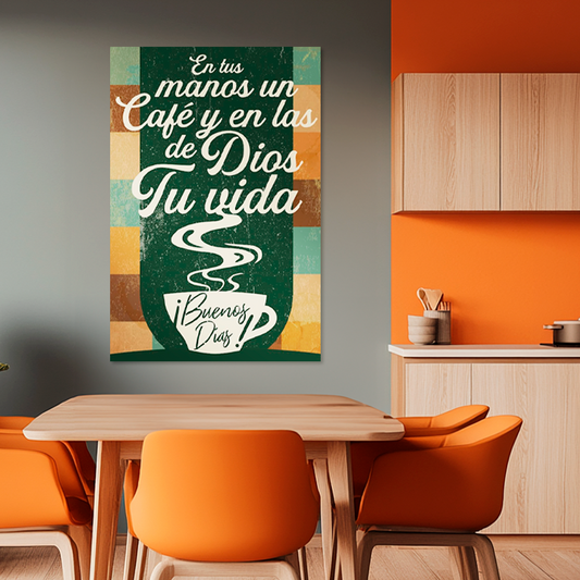 "COFFEE and GOD" decorative painting