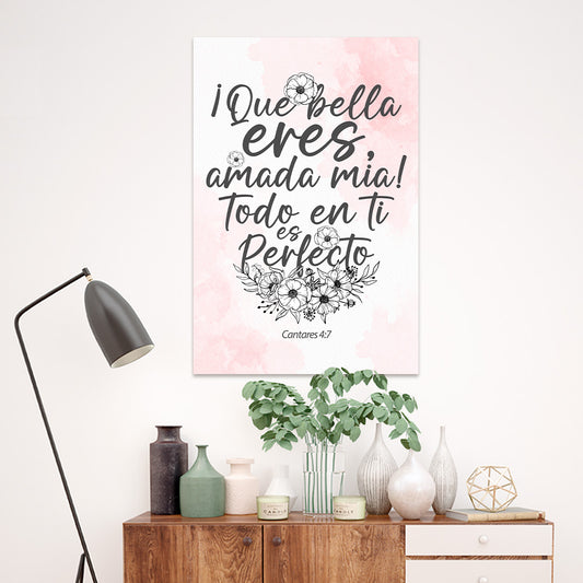 "SONGS 4:7" decorative painting