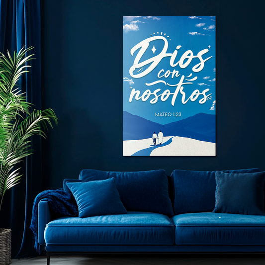 "GOD WITH US" decorative painting