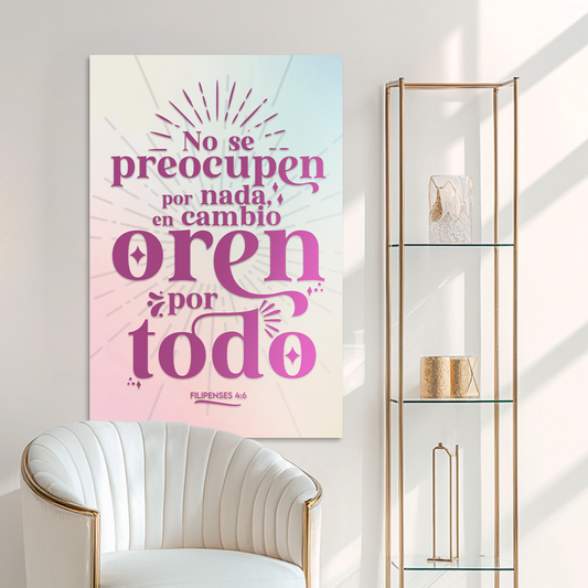 "PHILIPPIANS 4:6" decorative painting