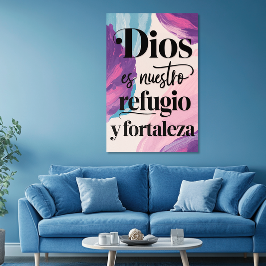 "REFUGE AND STRENGTH" decorative painting