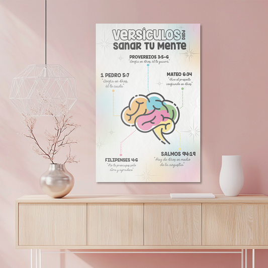 "VERSES TO HEAL YOUR MIND" decorative painting