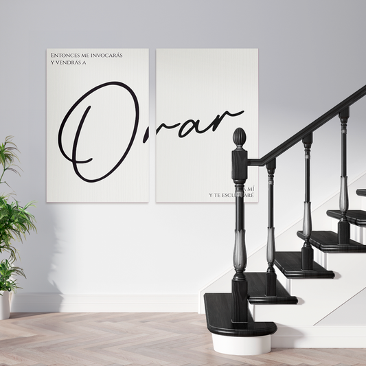 "PRAY" set of decorative paintings